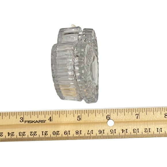 Small Clear Crystal Glass Heart Trinket Jewelry Ring Box with Lid - Picture 6 of 6
